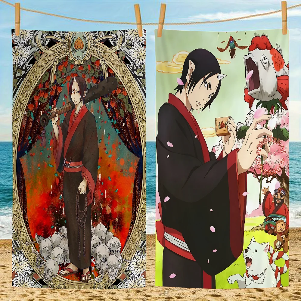 Hozuki's Coolheadedness Microfiber Blanket Quick Drying Beach Towels Oversized Printing Super Absorbent Pool Towel Blanket