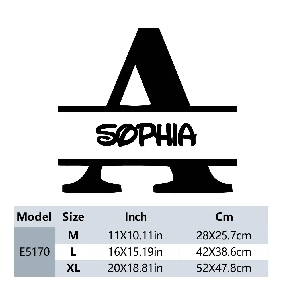 1PC Fashion Letter A Personalized Text Wall Sticker Home Decor Decoration For Door Decor Personalized Name Vinyl Art Decal view 2