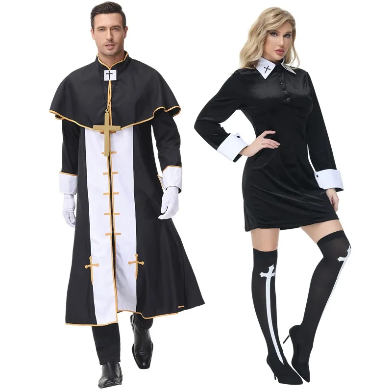 الكبار لوين تأثيري راهبة أداء الزي م الكاهن مرحلة الدراما الأم ماري الكاهن زي العرقية الصينية التقليدية