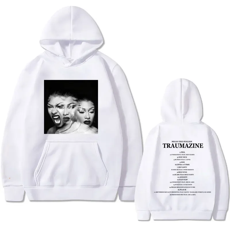 Singer Megan Thee Stallion 2022 Music Album Graphic Hoodie Autumn Winter Men Fashion Oversized Sweatshirt Male Hip Hop Clothes