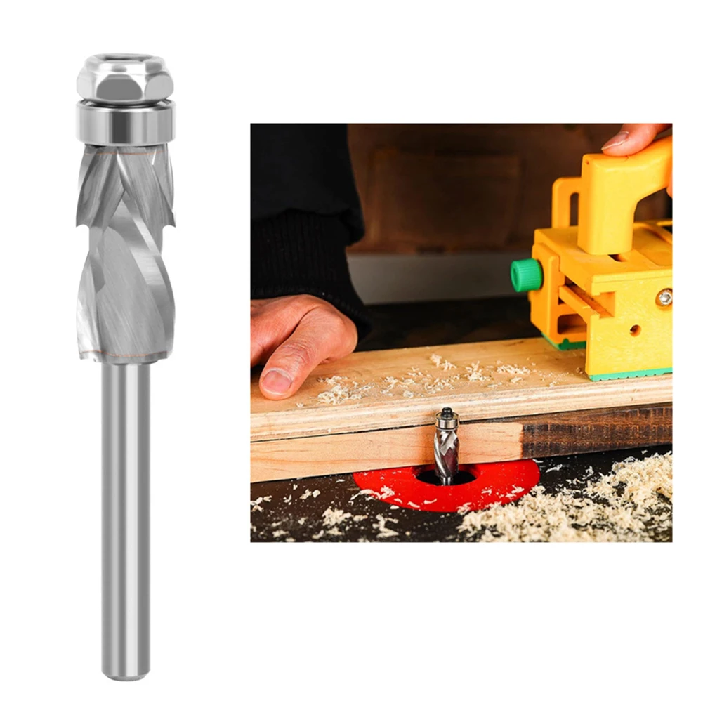 

Premium Router Bit for Various Materials 1pc Flush Trim Wood Milling Cutter with Bearing Shank Spiral End Mill