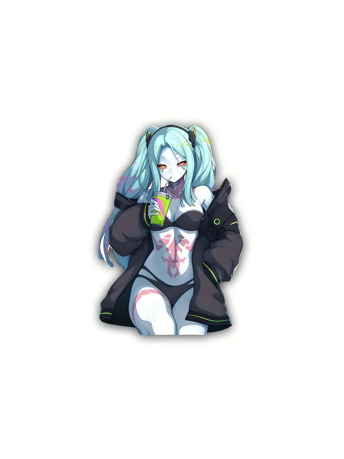 AliExpress NONE Anime Girl Sticker, Waterproof Vinyl Decal for Car Motorcycle Laptop Helmet Decoration