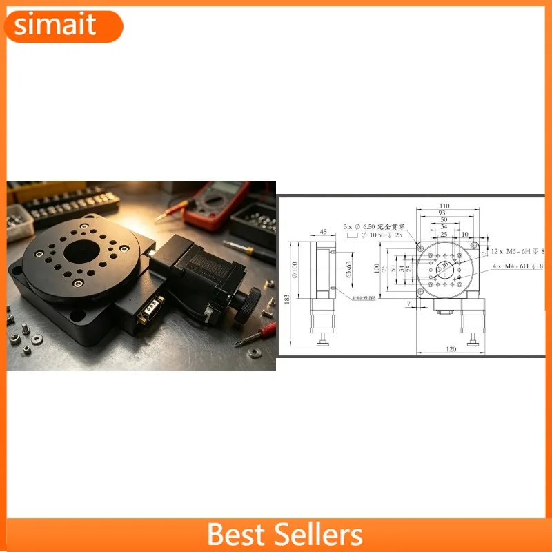 High Precision Hollow Electric Rotary Indexing Table Platform HT03RA100 Industrial