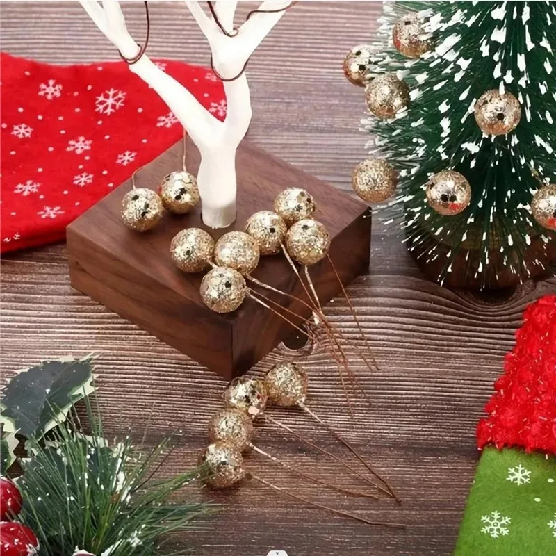 50/100 stücke Hause Dekoration Berry Künstliche Schaum Blume Weihnachten Baum Weihnachten Party Decor Kuchen Geschenk Box Dekoration Zubehör – Detail 6