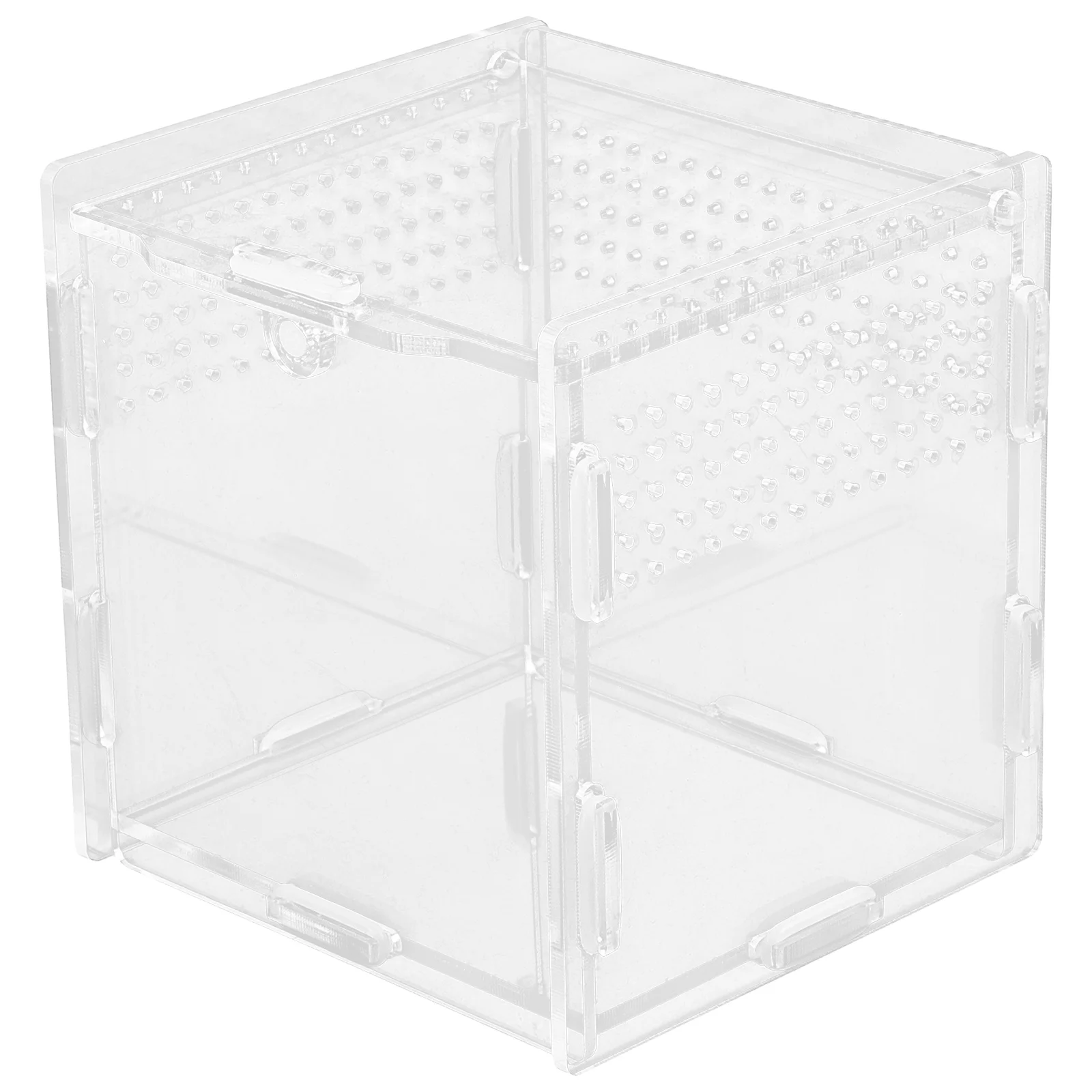 Acrylic Reptile Breeding Box Transparent Containers Small Pets Enclosure Spider Terrarium Lizard Tank Habitat Feed Boxes Cases