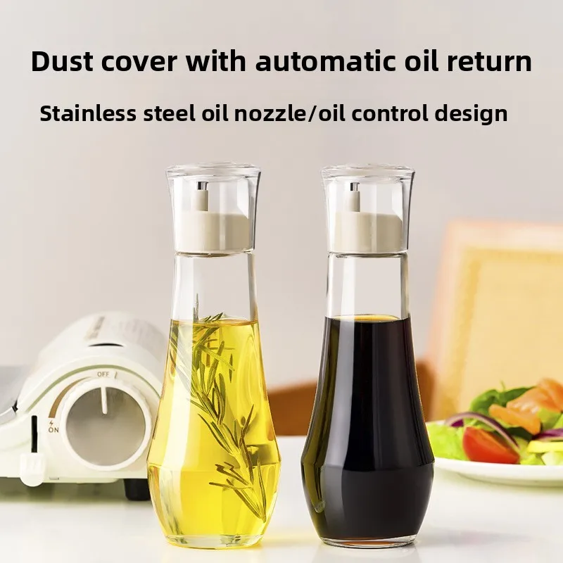 Japanese Style Glass Oil Soy Sauce Vinegar Dispenser Set No Drip Mini Kitchen Storage Jar Home Use