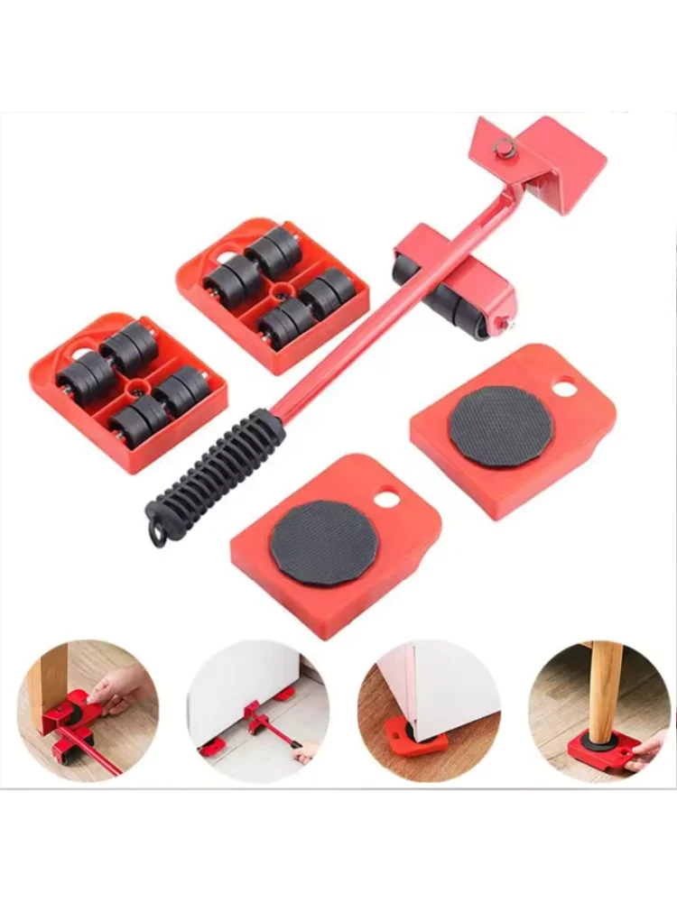 

Набор роликов для перемещения мебели, инструмент для подъема и транспортировки, ручной инструмент для перемещения тяжелых предметов