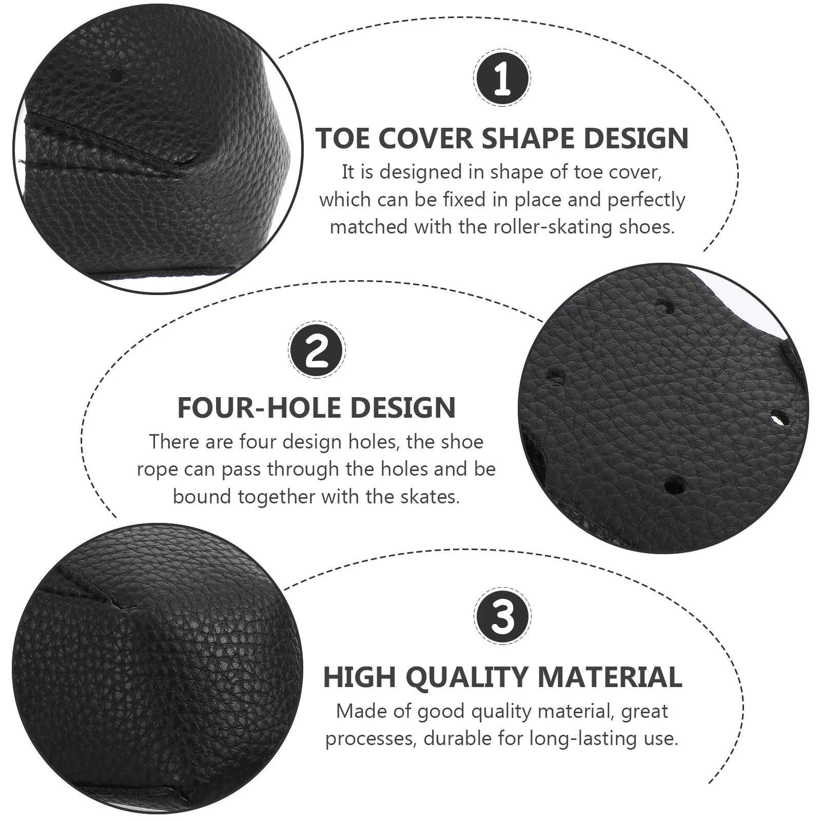 

1Pair Skates Toe Covers Waterproof Skating Shoe Protector Reinforced for Roller Skates Front Part Anti-Wear