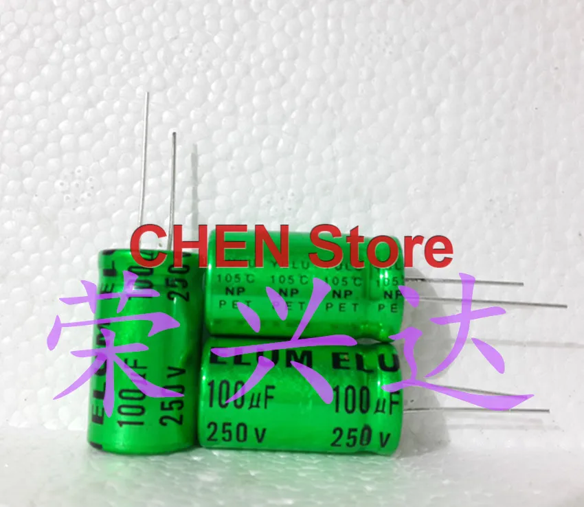 

10PCS NEW ELUM NP 250V100UF 18X30MM Audio Frequency Divider NP Promise 100uF/250V 105 degree 100UF250V Electrolytic Capacitor