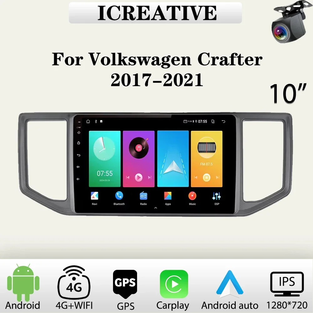 

Car Radio Android for Volkswagen Crafter 2017-2021 Multimedia Carplay Player 2Din Car Stereo Autoradio Head Unit Navigation GPS