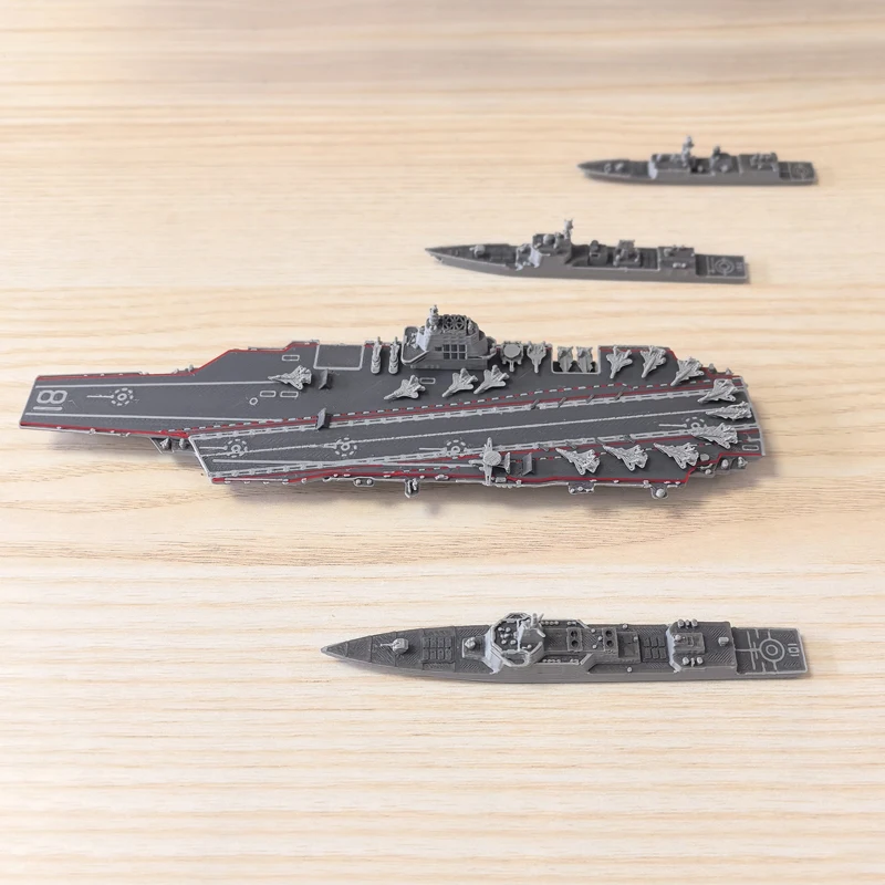 1 unidad de modelo de navío de guerra multitipo a escala 1/2000, impreso en 3D, modelo de portaaviones/destruyedor con línea de flotación, para exhibición de escenas y hobby DIY