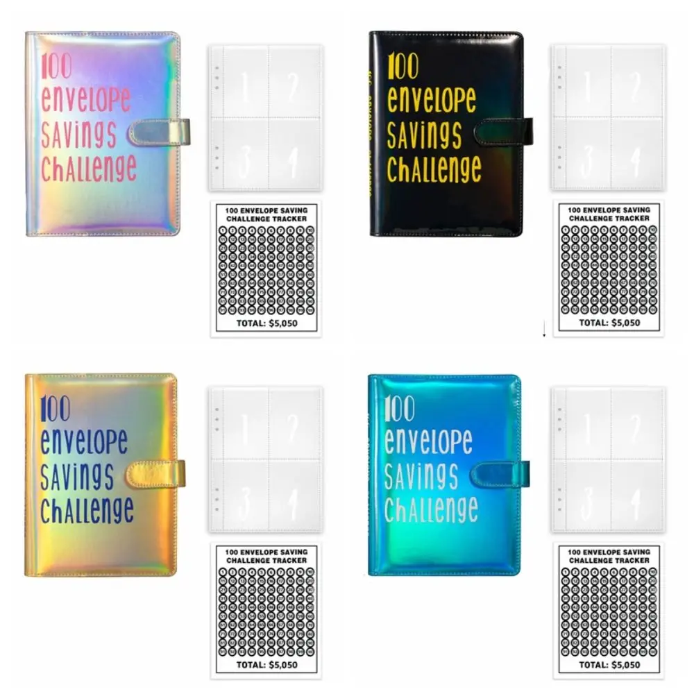 A5 Size Challenge Budget Binder Envelope 100 Day 100Envelopes Challenge Notebook Loose-Leaf Binder Budget Planner