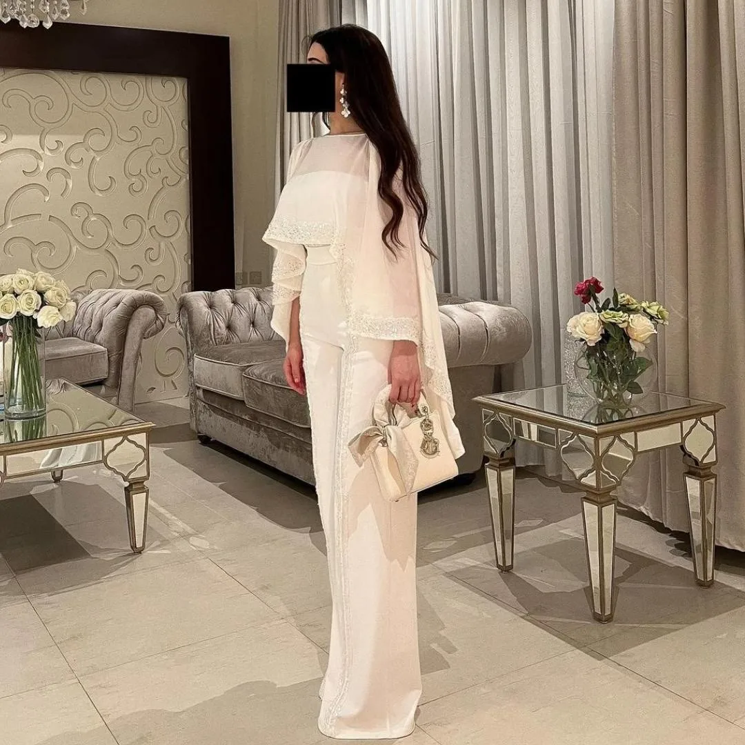 Fashionvane Women Customized Strapless Jumpsuits Prom Party with Wraps Long Pant Suits Evening Formal Occasion Dresses