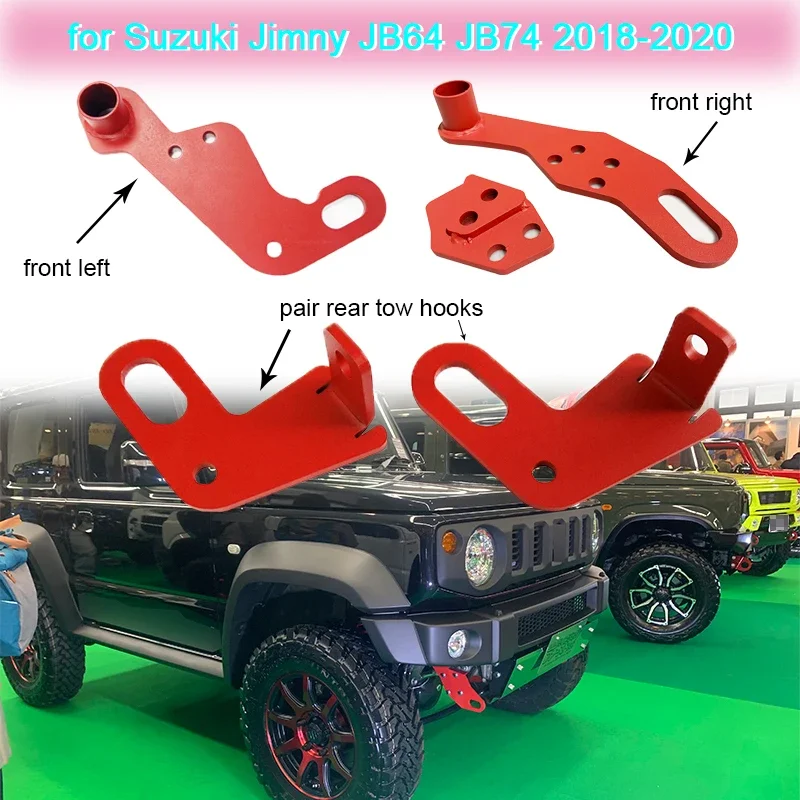 Tow Hook Front Left/Right or Rear Car Tow Hook for Suzuki Jimny JB64 JB74 2019 2020 2021 2022 2023 2024 2025 Towing Hook Support