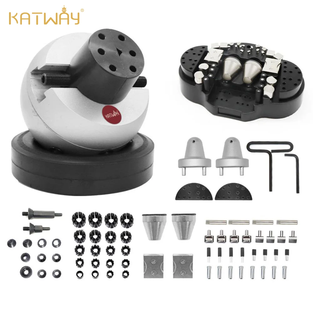 KATWAY 68pcs Big Jewelry Engraving Vise Ball Block Set  Hand Metal Works 10kg Crimping Ring Micro Standard Jeweler Set HH-A03C