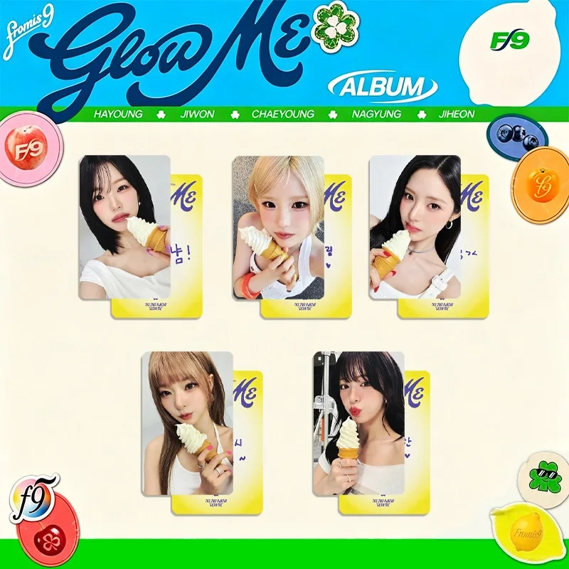 5PCS Korean Idol Fromis_9 New Album "Glow ME" HD Lomo Cards BaekJiHeon LeeNayoung LeeChaeYoung ParkJiWon High Quality Small Card image 2
