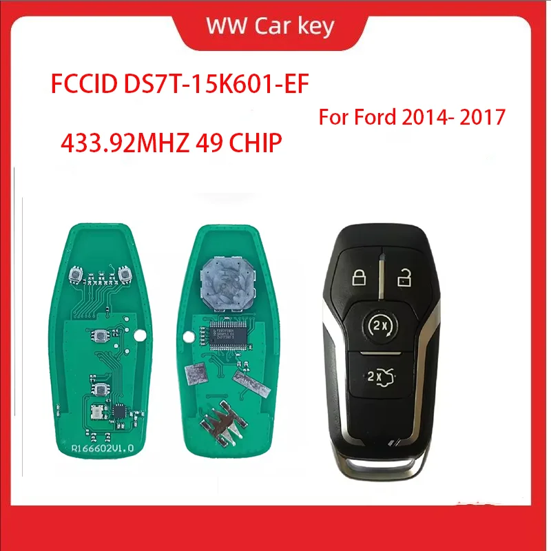 

FCCID DS7T-15K601-EF для Ford 2014-2017 Tallinn Mondeo 4-кнопочный смарт-ключ 433,92 МГц
