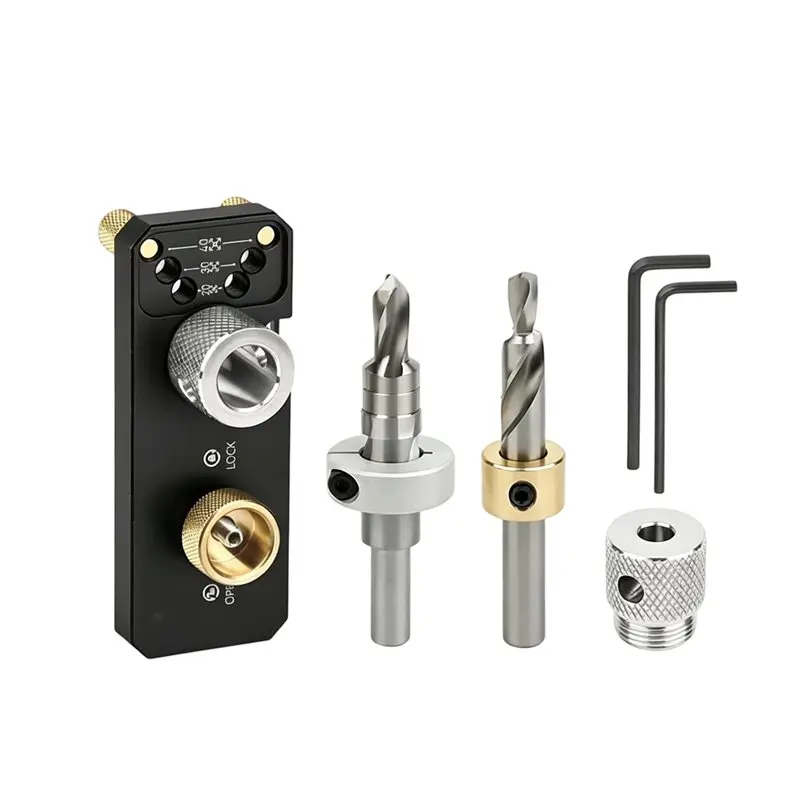 Access Hole Drill Jig With M6 And M8 Step Drill Bits For Aluminum Profile Drill Guide For 20 30 40 Series European Standard