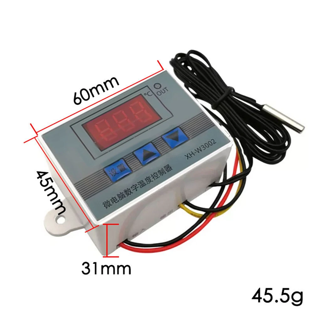 Digital LED Temperature Controller Thermostat Regulator 12V 24V 220V Professional W3002 For Seafood Machines Home Improvement