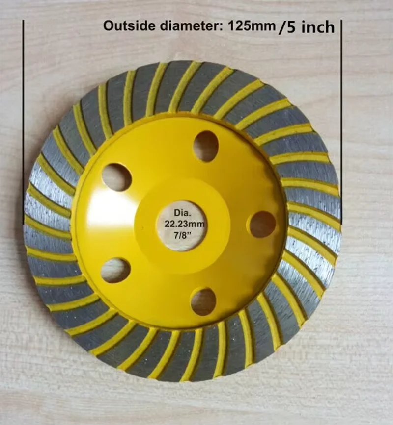 5 inch 125mm Diamond Segment Grinding Wheel Grinding Disc Wheel Bowl Shape Grinding Cup Concrete Granite Stone Ceramics