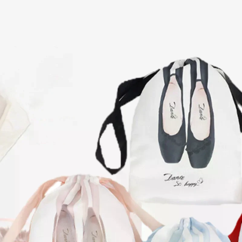 Pink Ballet Dance Bags Girls Ballet Sports Dance Pouch Drawstring Dance Backpack Women Ballet Organizer Package