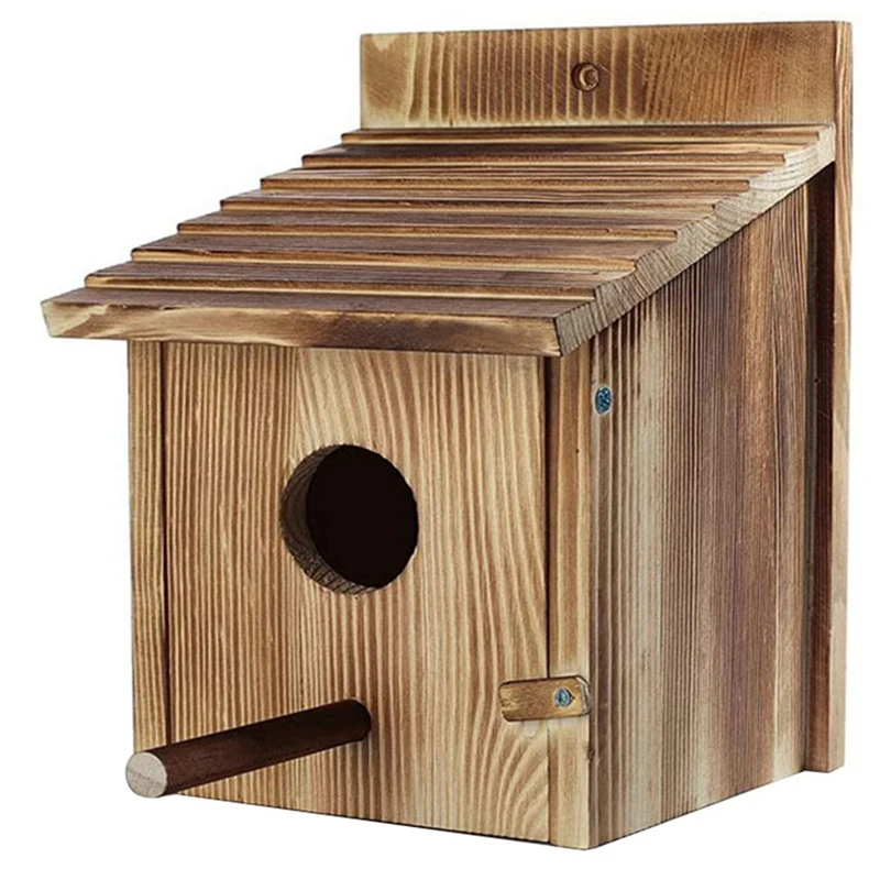 Outdoor Bird House Outdoor Wooden Bird House Bird Nest Outdoor Hanging Or Wall Mounted Bird House