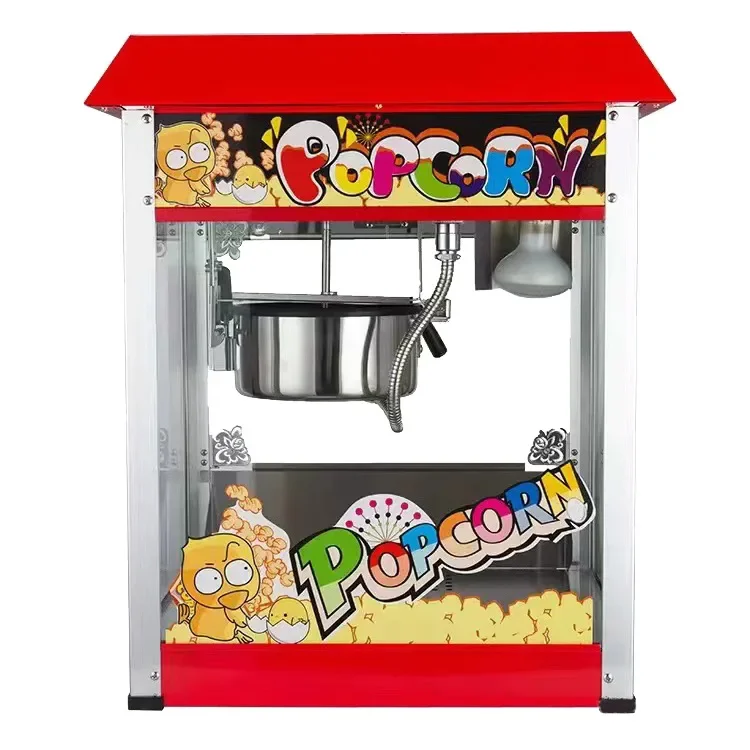 Popcorn machine commercial stall automatic popping corn bud rice cracker electric heat popping machine