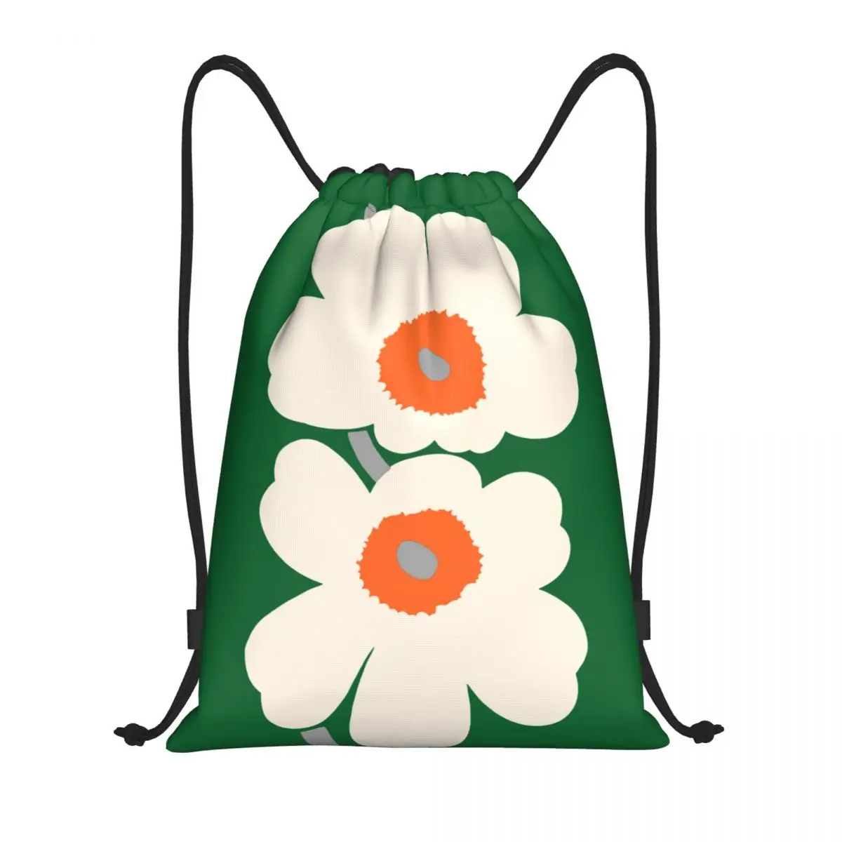 Custom Little Poppy Print Drawstring Bag Men Women Lightweight Fashion Modern Style Sports Gym Storage Backpack