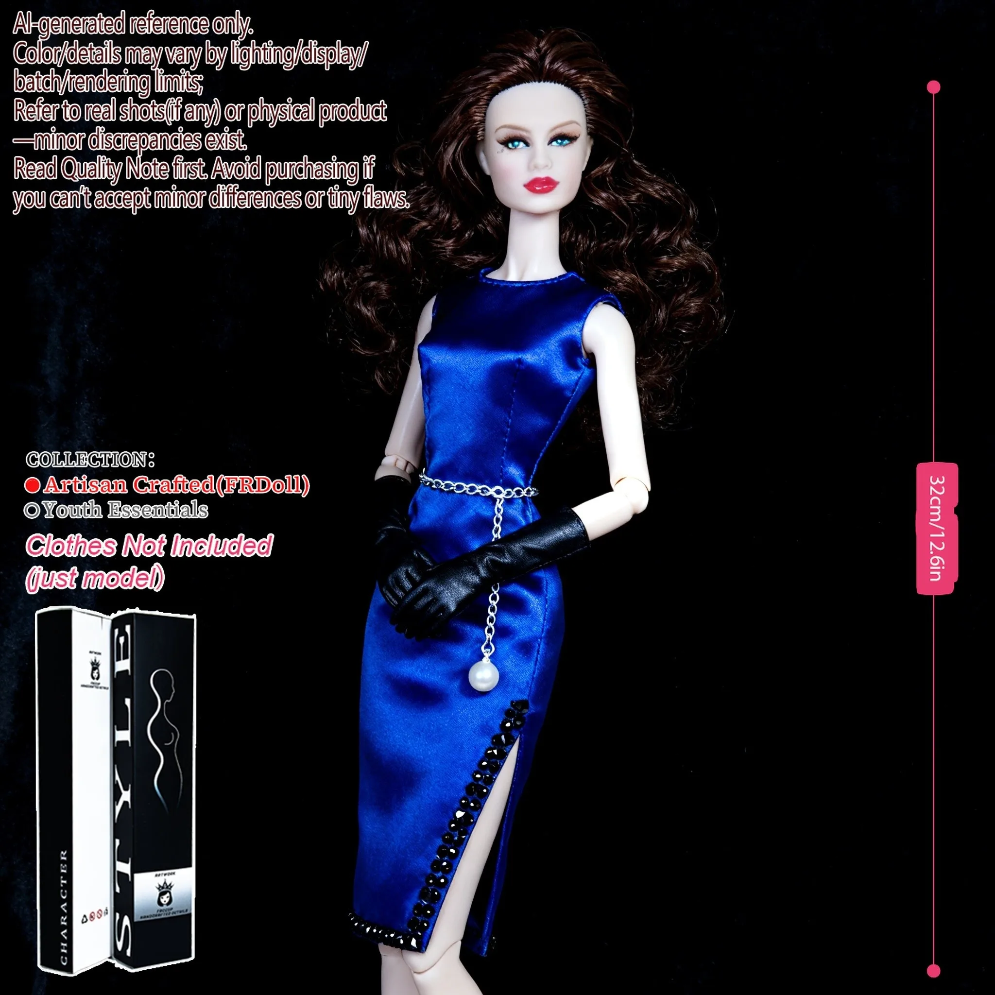 Modello articolato a 12 snodi, bambola BJD/MJD in scala 1/6, trucco realistico modificabile, ornamento da tavolo (senza abbigliamento)