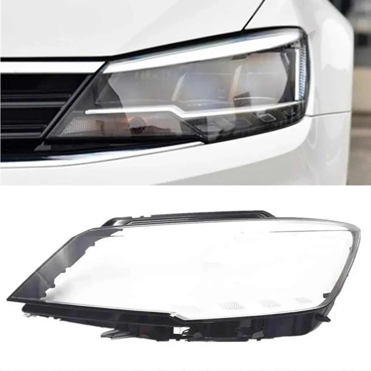 

For Volkswagen VW Lamando Headlamp Cover Transparent Headlight Shell Lens Plexiglass Replace Original Lampshade 2019 2020 2021