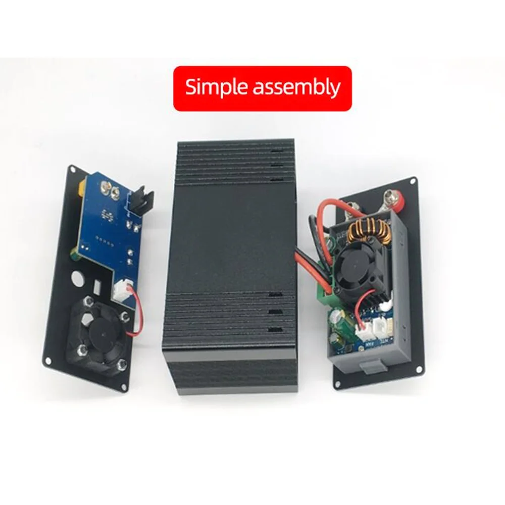 Aluminiumlegering Meerdere interfaces DIY Shell Kit voor XYH3606 CNC DC Buck Boost Converter, alleen behuizing