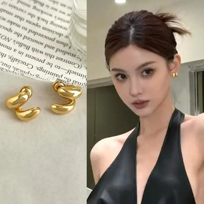 Metal Bar Post Earrings For Women Elegant Fashion New Styles Holiday Accessories Fancy Design Party Gifts