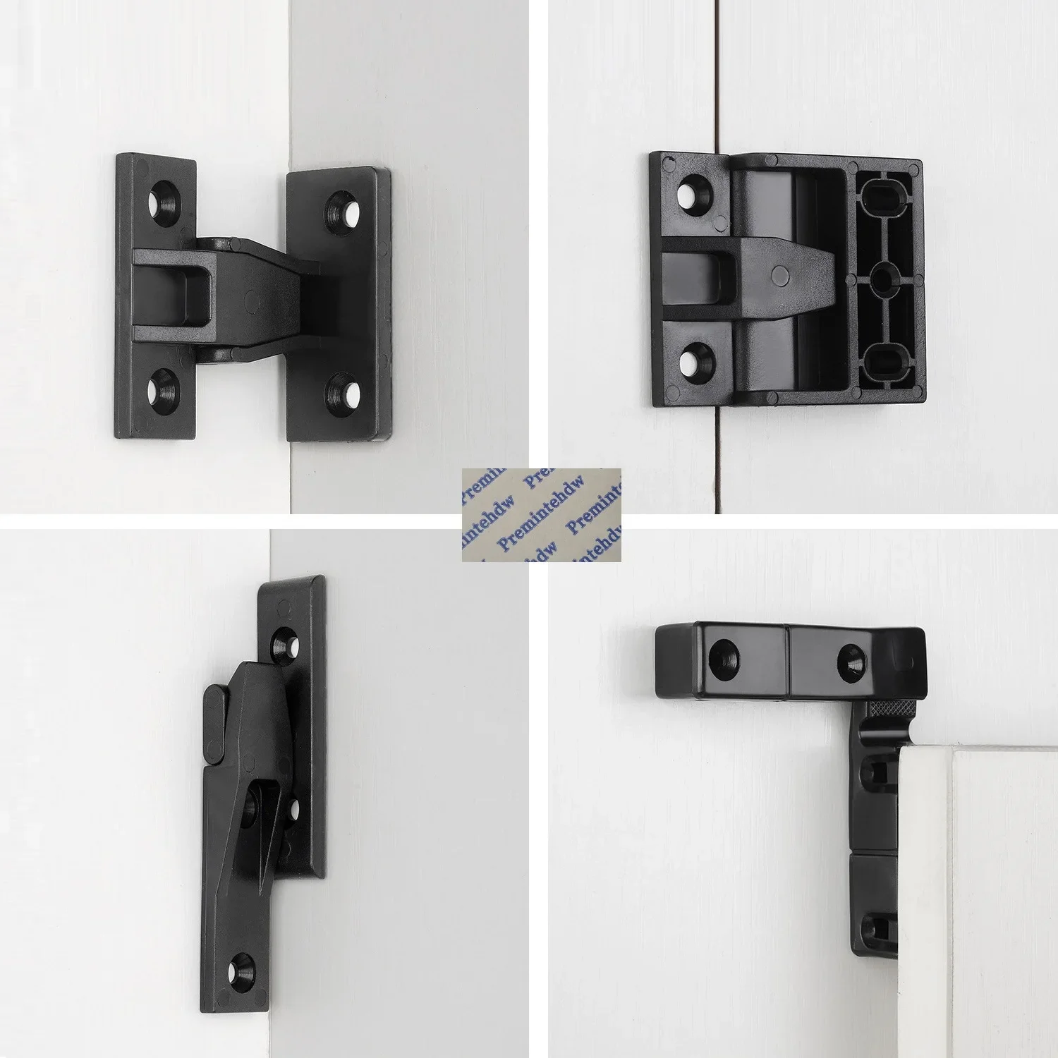 50Pcs Black Plastic Push-On Clip Buckle For Furniture Applique Filler Wall Panel Accessories Joint Bracket
