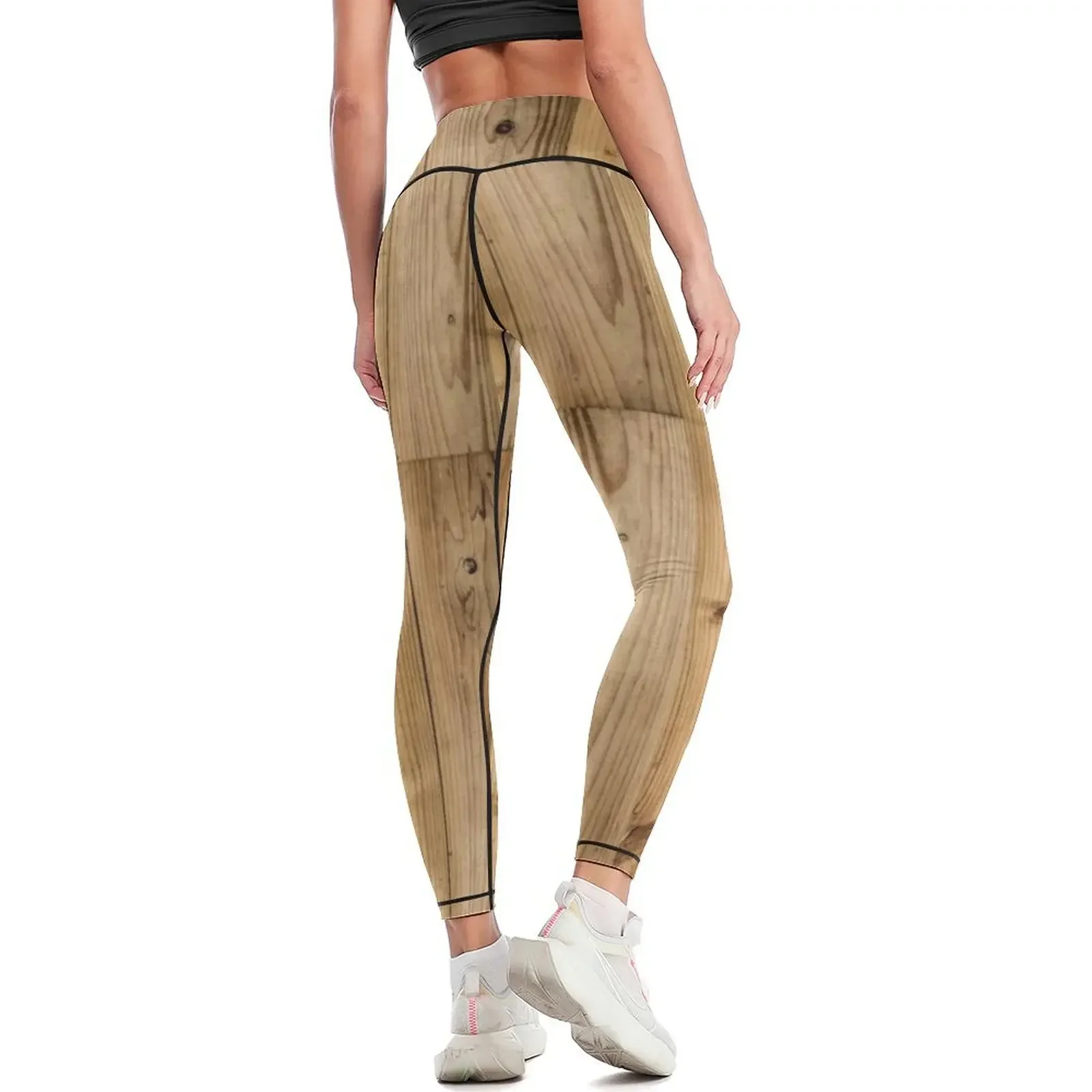 Wood Planks 6 - Dark Leggings Clothing fitness Leginsy push up sport legging Jogger pants Womens Leggings
