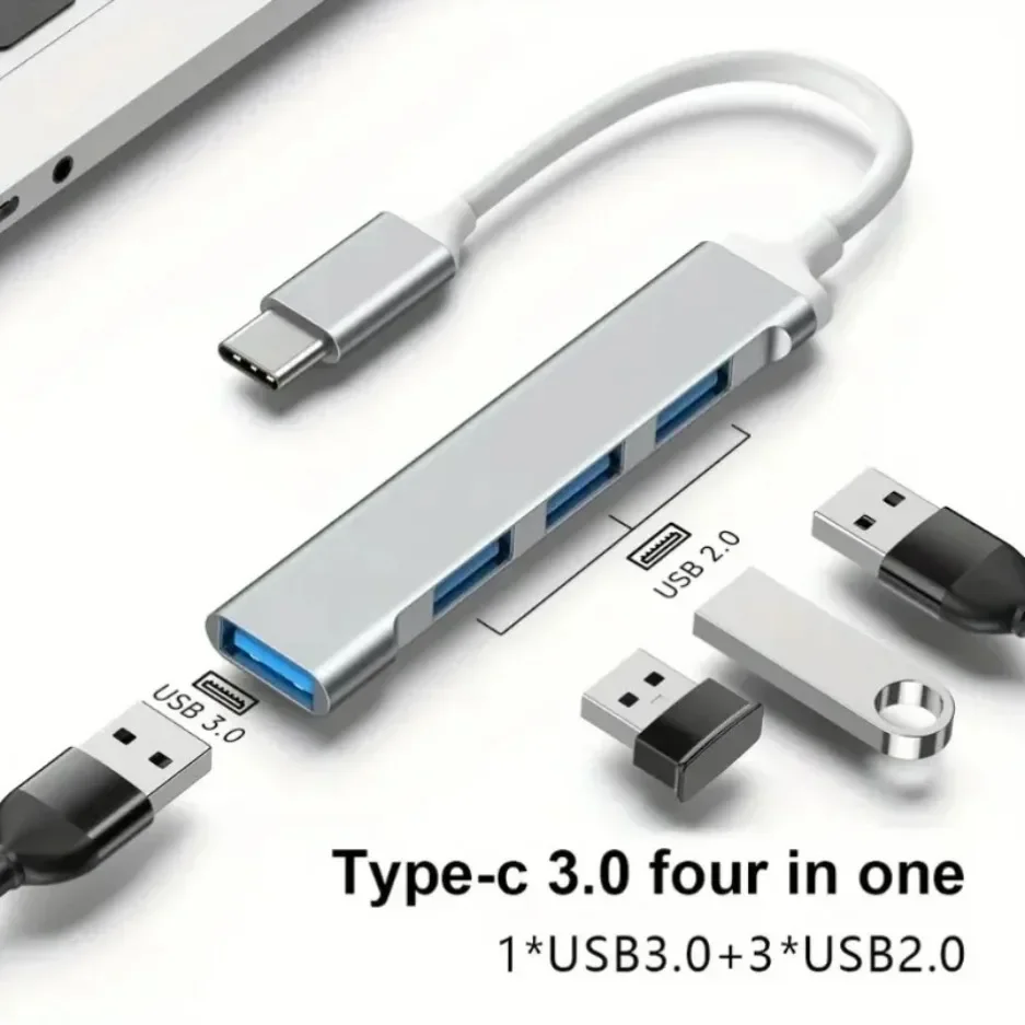 Mobile Phone Computer One Drag Four Expanders High Speed Transmission USB Dock Multi Function Wire Divider