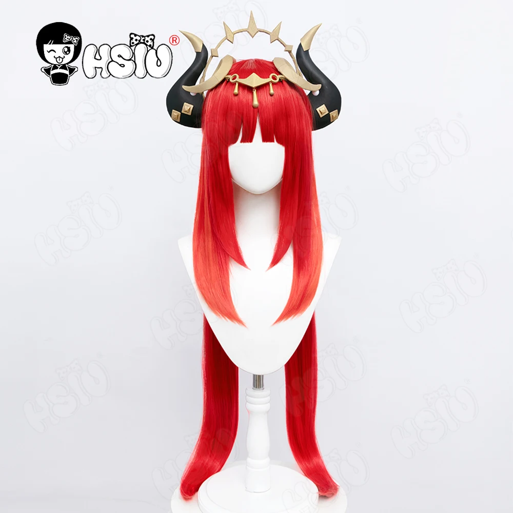 Nilou Cosplay Wig Fiber synthetic wig Game Genshin Impact Cosplay HSIU red long wig+Free wig Cap Genshin Impact wig image 4