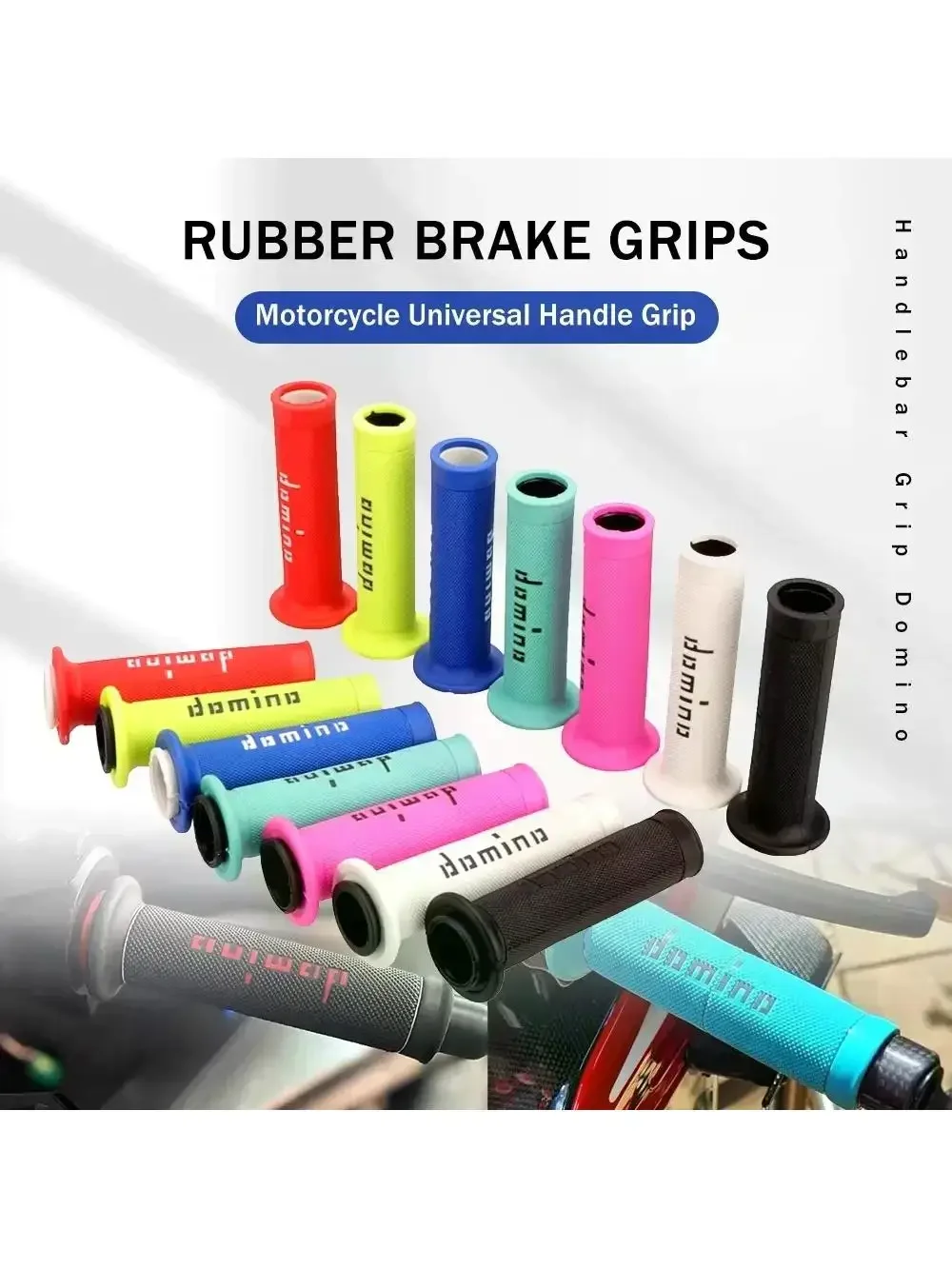 AliExpress NONE 1 pair Handle Grip 7/8 "22 24MM Handlebar Grip for Domino Universal  ATV Dirt Pit Bike Racing Motocross GEL Rubber Brake Grips