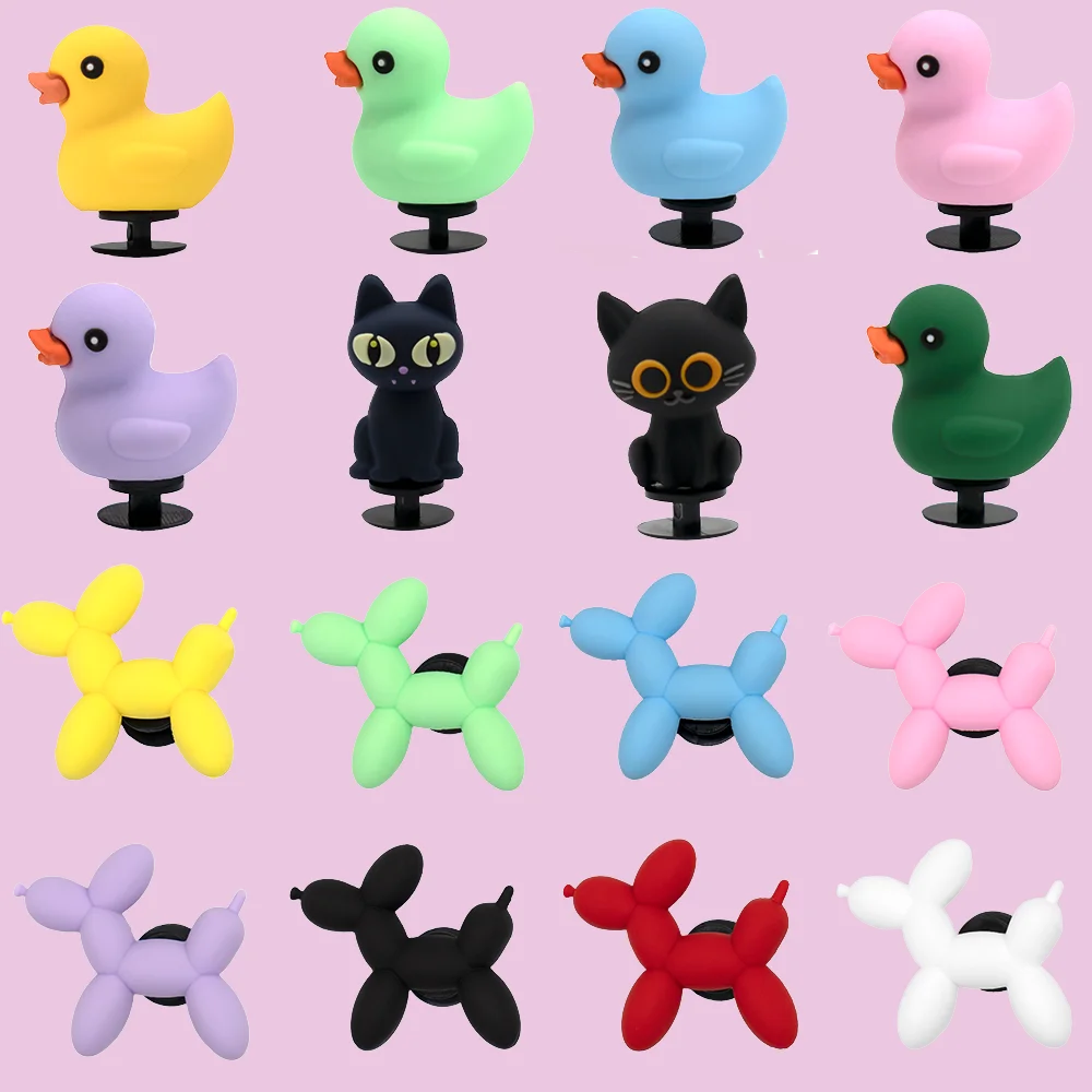 

1PCS Fashion Women Men Cute 3D Shoe Charms Colorful Balloon Dog Duck 3D Shoe Accessories Pins Sneaker Sandal Clog Decorations