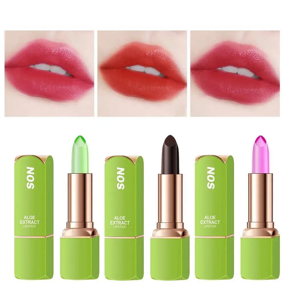 

1PCS Aloe Extract Lip Balm Color-changing Lip Balm Long-lasting Moisturizing Lipstick for Protector Lips Cosmetics