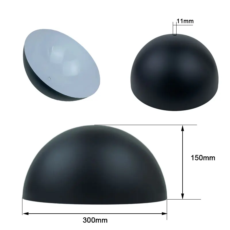 Abat-jour en métal demi-cowcler pour lustre frontal, décoration d\'intérieur, abat-jour d\'éclairage, seulement grande taille, accessoires de