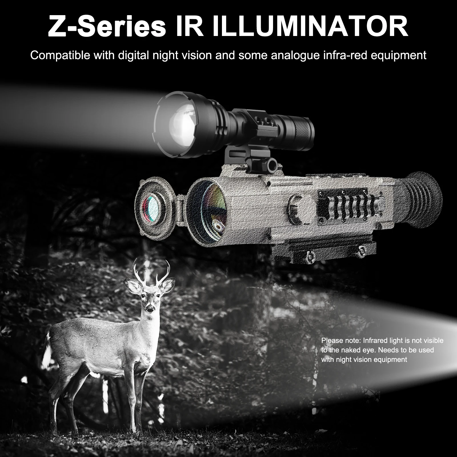 ANEKIM Z series infrared illuminator VCSEL Night 940nm torch with 3 mode diode 850nm ir flashlight