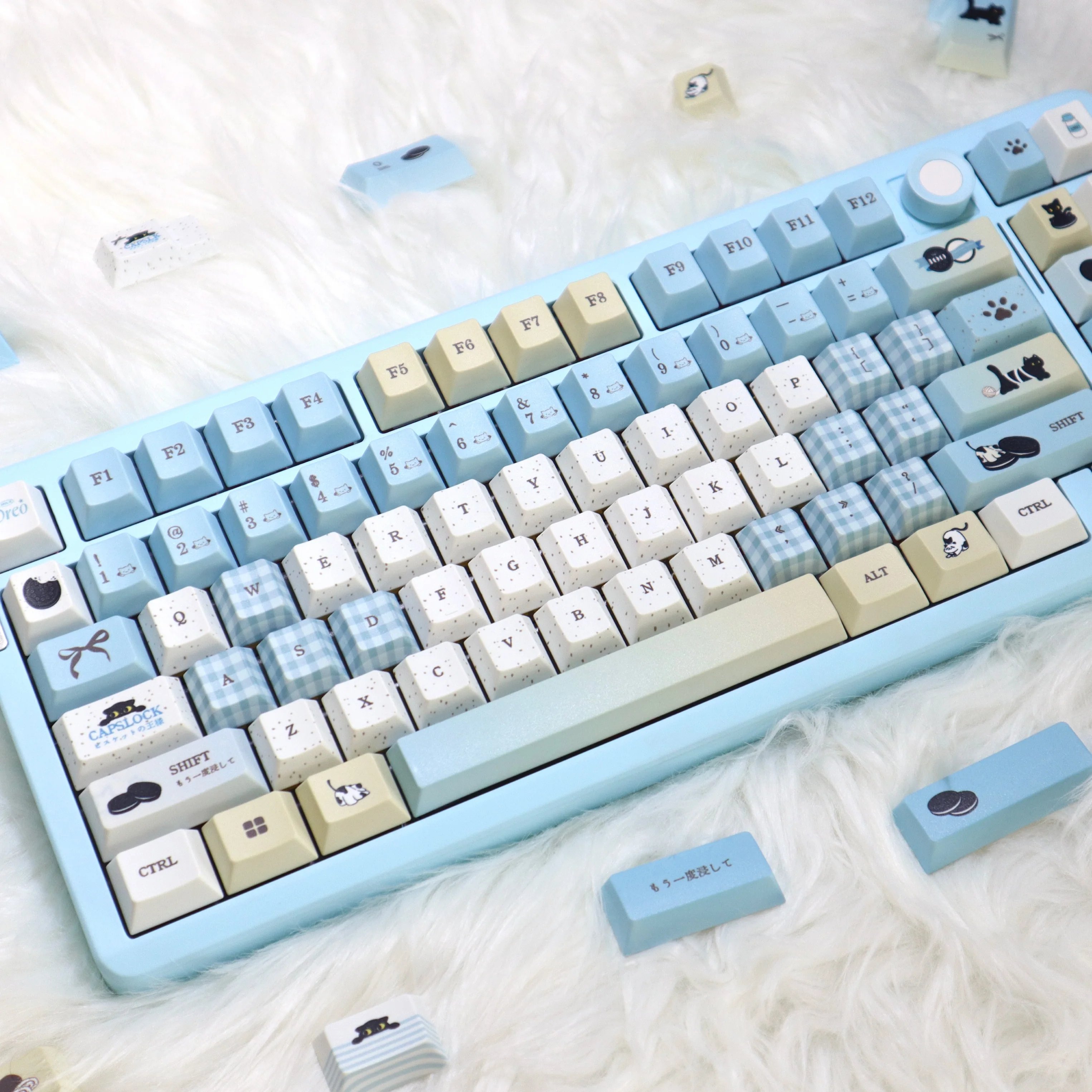 

Черно-белый вальс, колпачок для клавиш, оригинальная высота 1,7, утолщенный материал, пятисторонний процесс сублимации