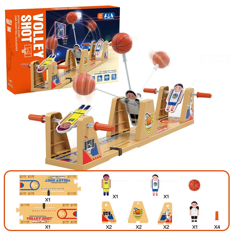 

Good Quality Children Early Education Tabletop Swing Basketball Desktop Game 2 Player Battle Volley Shot Interactive Board Game