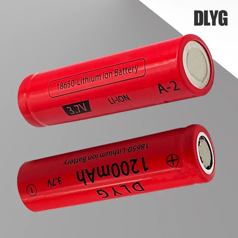 DLYG 3.7V 18650 Rechargeable Lithium-ion Battery, 1200mah, Suitable for Flashlights, Electric Tools, Children's Toy Cars