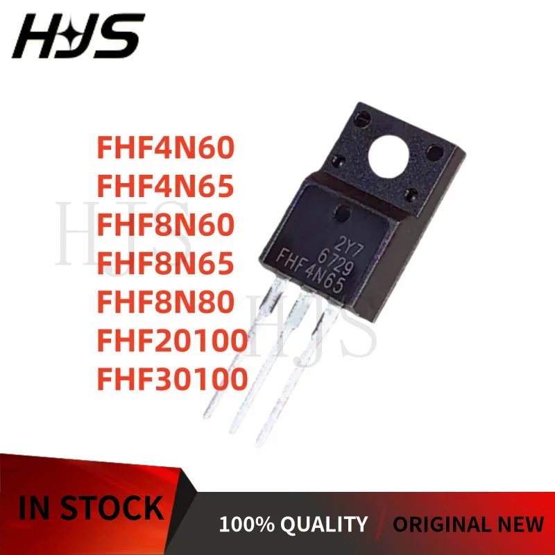 10Pcs FHF4N65 FHF20100 FHF8N80 FHF8N60 FHF4N60 FHF8N65 FHF30100 TO-220F MOS Tube Best quality
