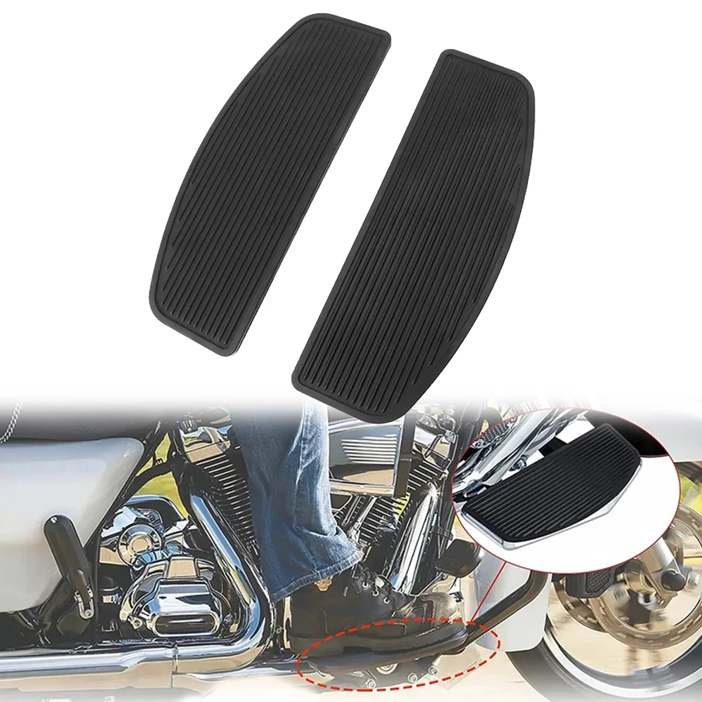 

1 Pair Motorcycle Front Rubber Rider Insert Floorboard Footboard Kit For Harley Touring Road King Electra Glide Softail Fat Boy