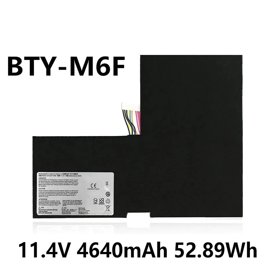 

BTY-M6F 11.4V 4640mAh 52.89Wh Laptop Battery For MSI GS60 2QC 2QE 2PC 2PE 2PL 6QC PX60 6QE 2QD