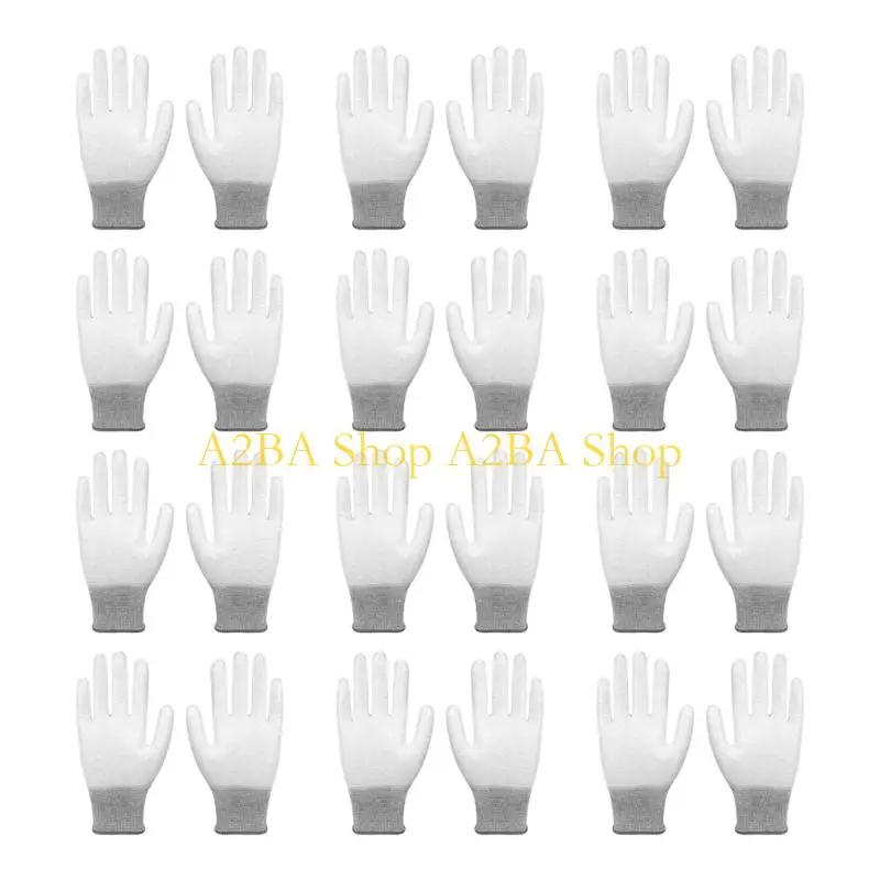 

A2BA 12 Pair Carbon Fiber Gloves with Comfortable Grip Design Precise Tasks Long Wear