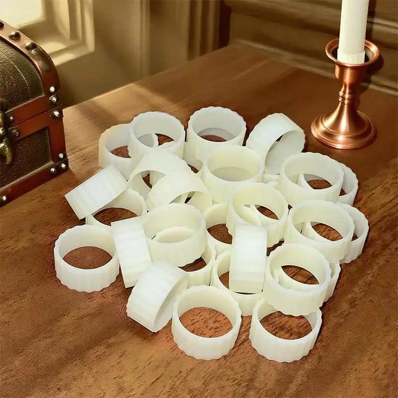 5/10pcs Reusable Silicone Candle Stabilizing Sleeves Anti-Slip Prevent Wax Drip for Candlelight Dinner Anniversary Decor