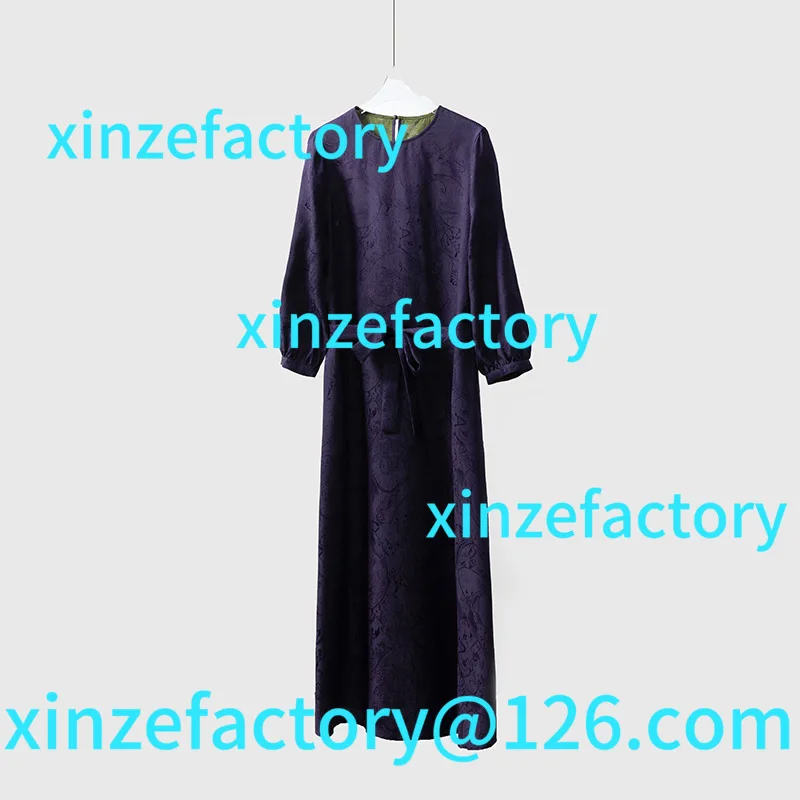 

Customization Silk Crew Neck Loose Skirt Women's Waist